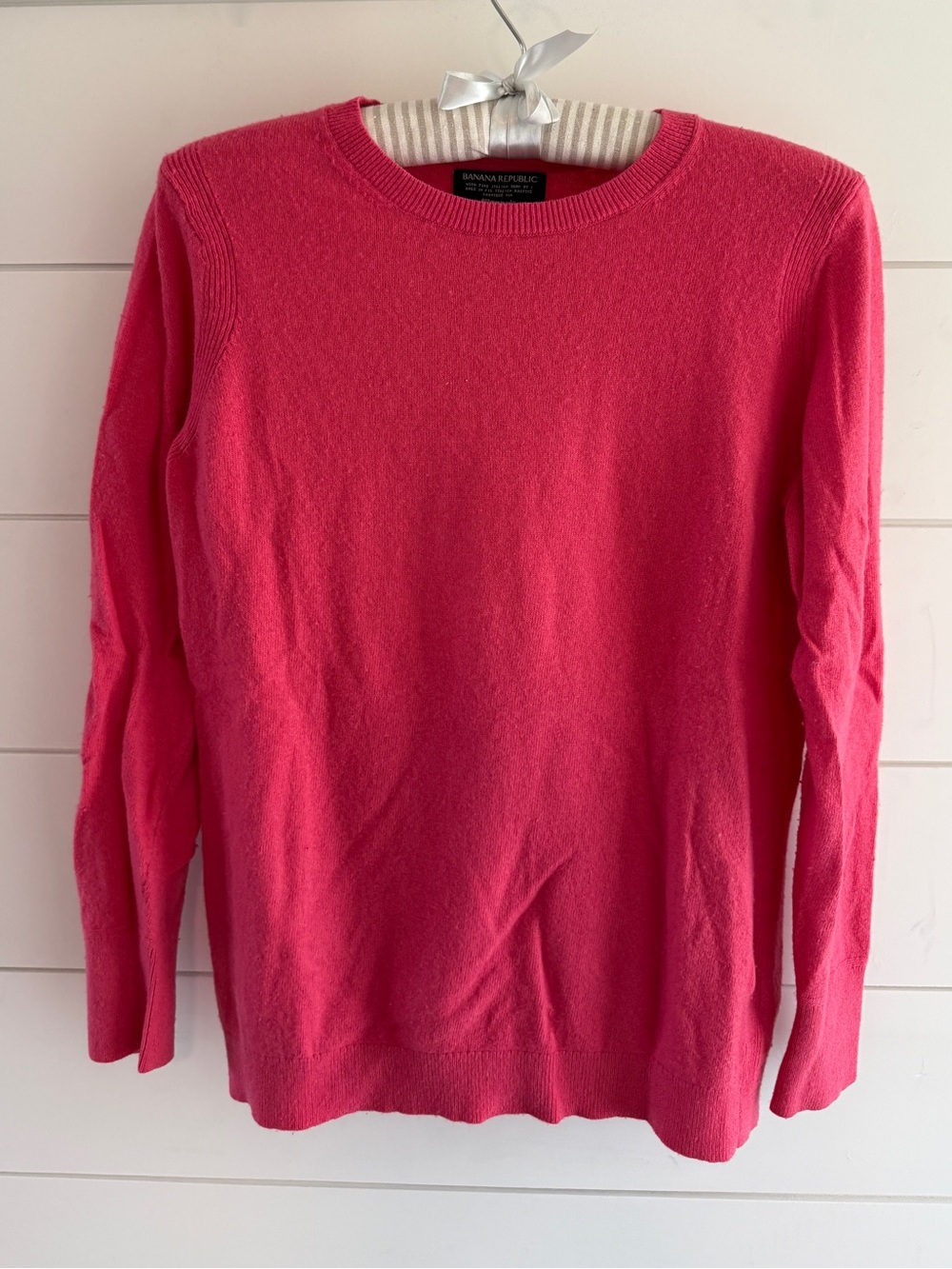 Banana Republic Women's Crewneck Sweater - Hot Pink, Size Medium